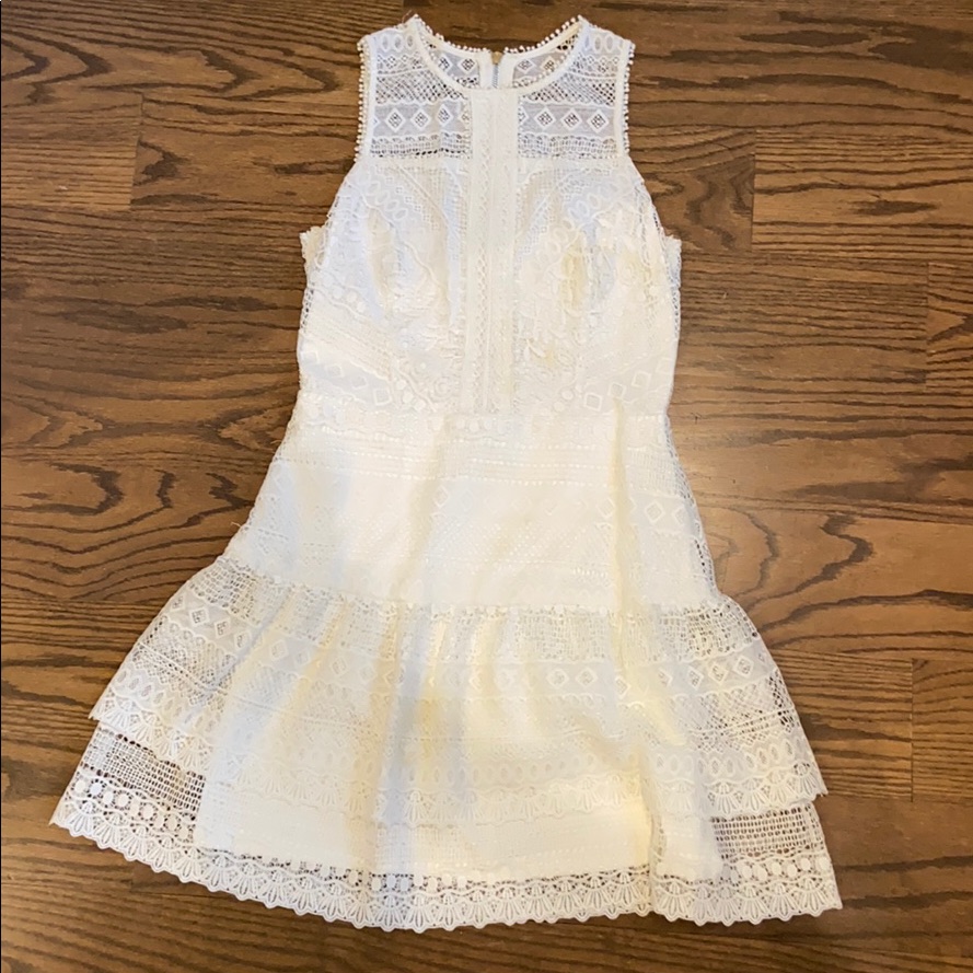 Parker White Lace Dress Size S!